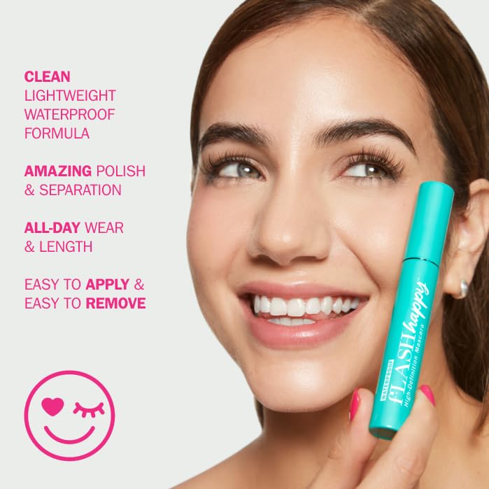 FLASHSERUM wand stroke showing smooth mascara texture and separation
