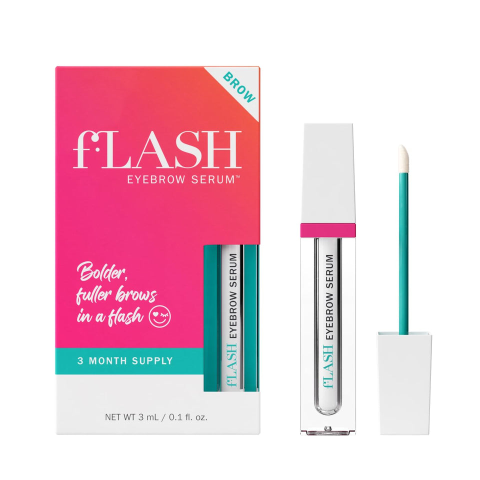 FLASHSERUM front packaging showing compact 3mL tube and branding for travel convenience