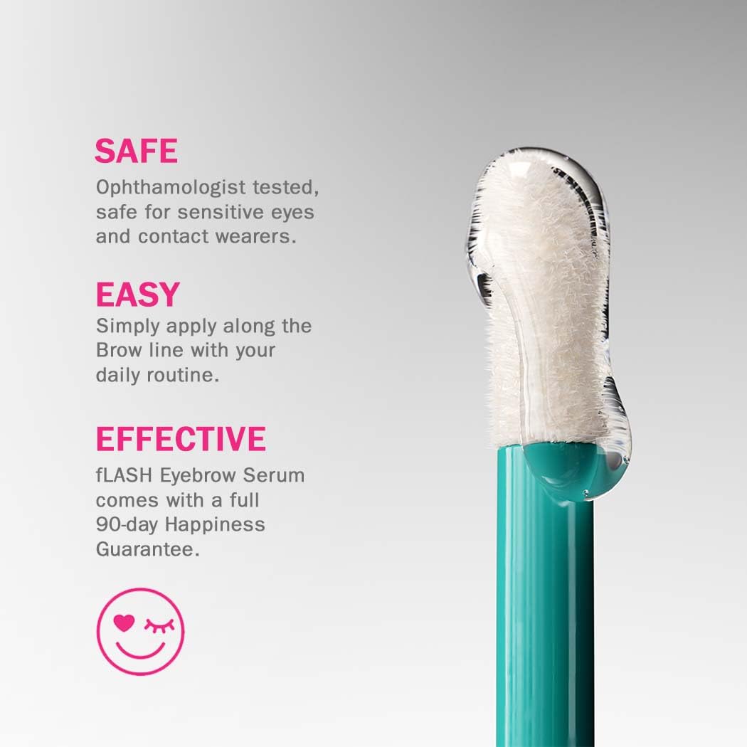 FLASHSERUM size comparison beside a coin to show compact 3mL travel-friendly volume