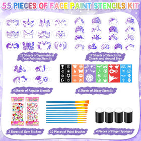 Flasoo close-up of 33 reusable stencils displaying pattern variety and precision