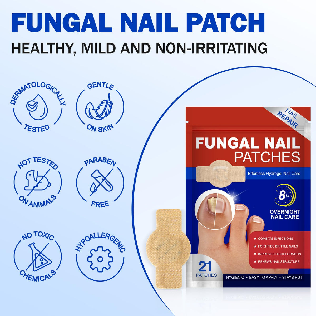 flasture individually wrapped patches displayed for hygiene and portability