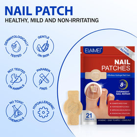 flasture patch applied to toenail demonstrating overnight fit