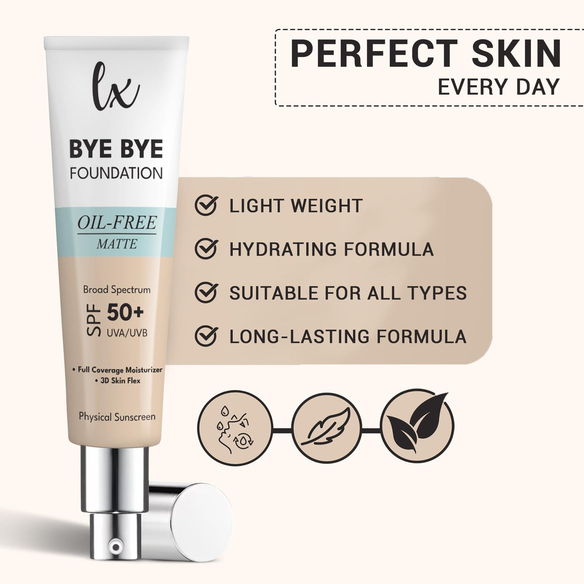 Flawless Radiance coverage before and after showing reduced redness and spots