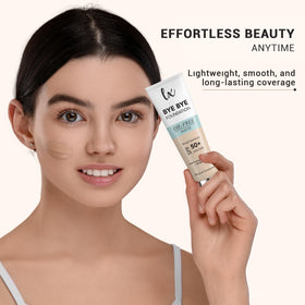 Flawless Radiance on bathroom vanity styled as daily sunscreen and makeup hybrid
