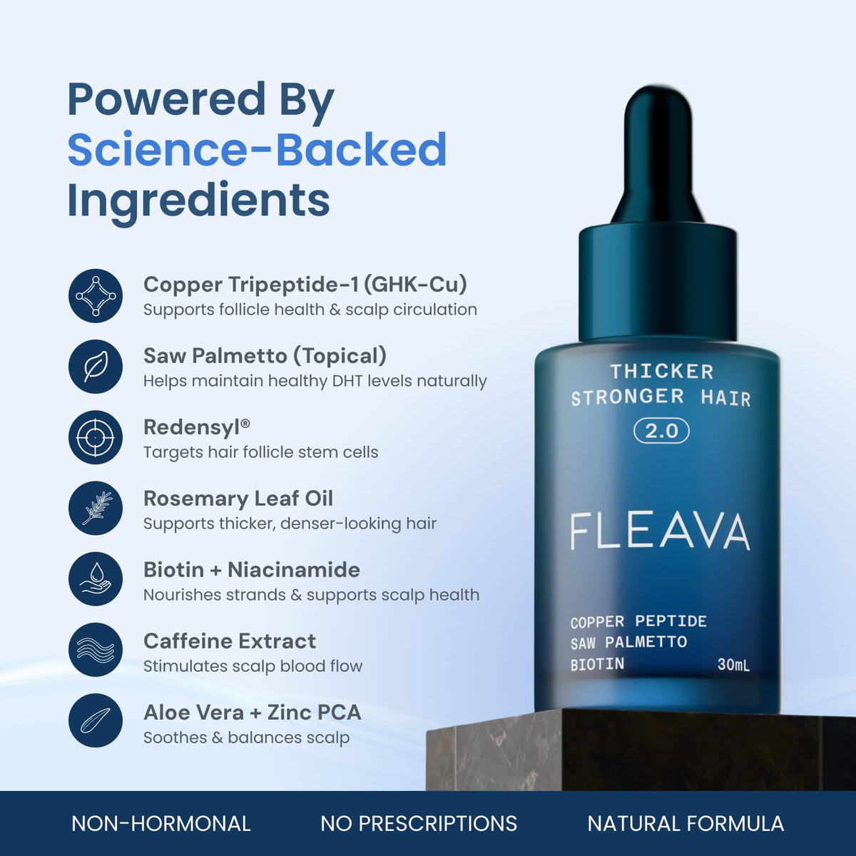 Applying Fleava directly to scalp demonstrating targeted application benefit