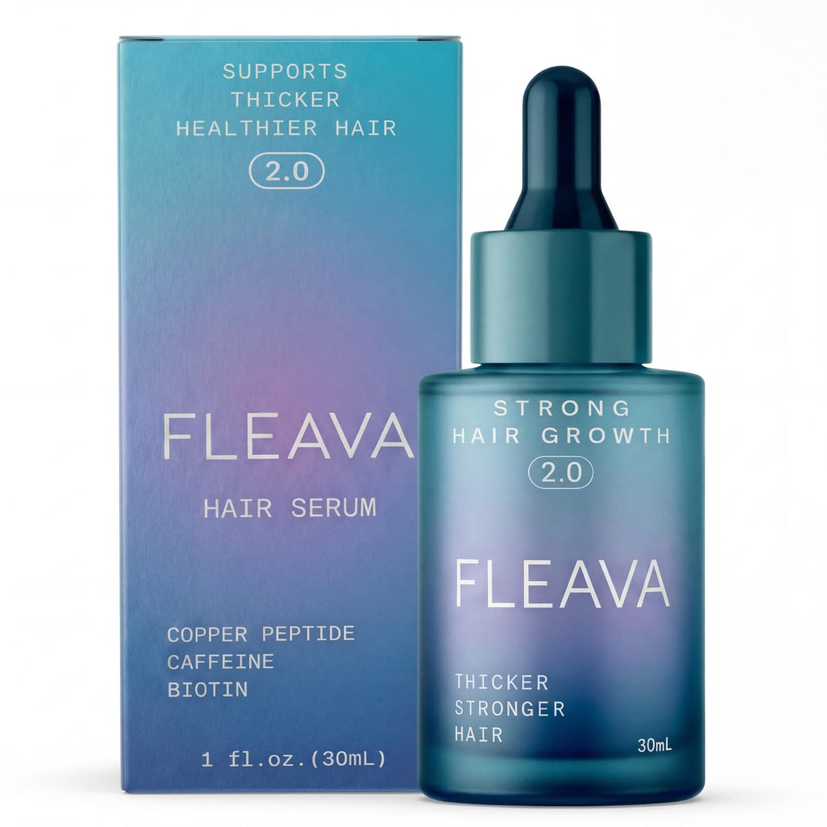 Fleava front packaging 30ml bottle showing label and size benefit