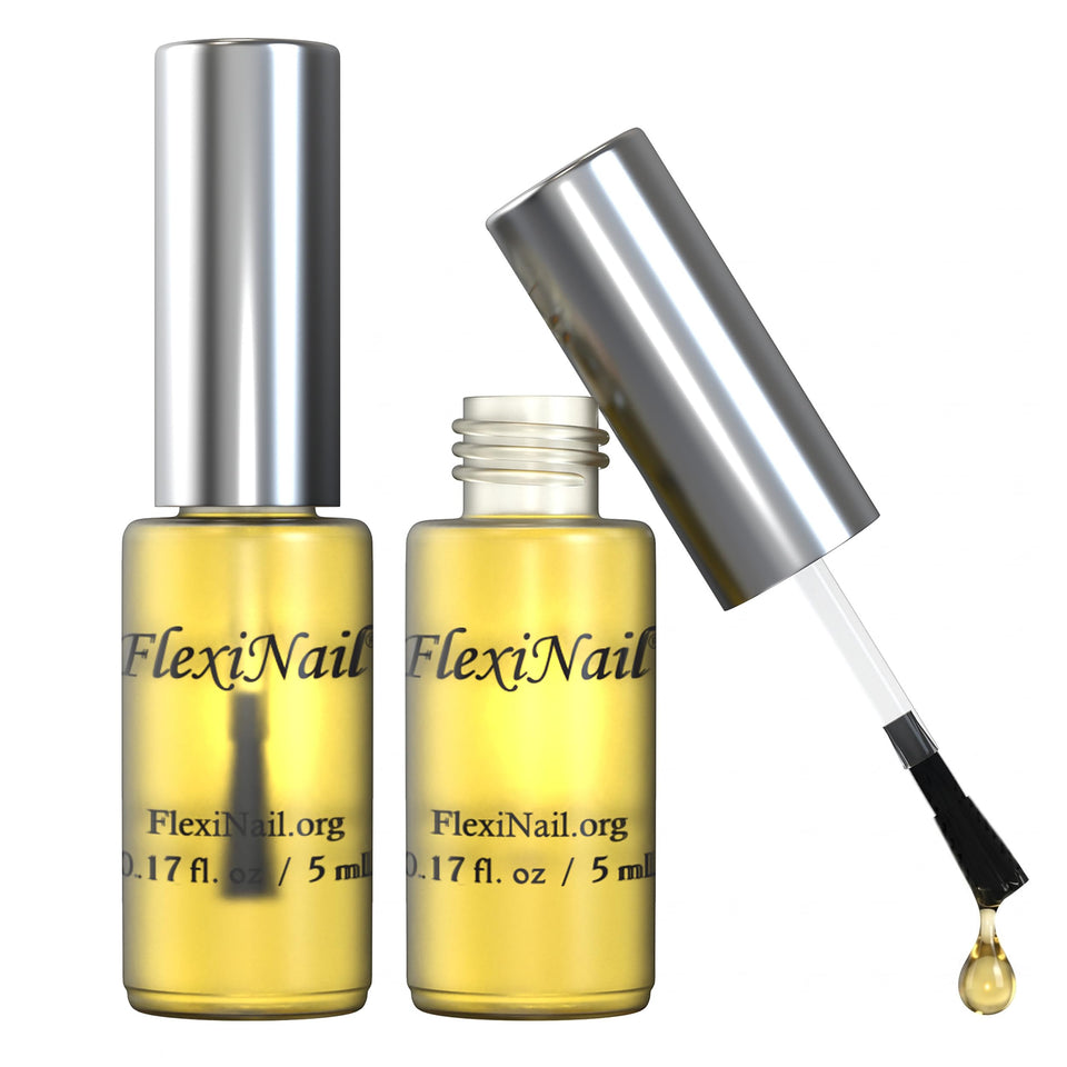 FlexiNail front packaging bottle showing clear label and daily-use benefit