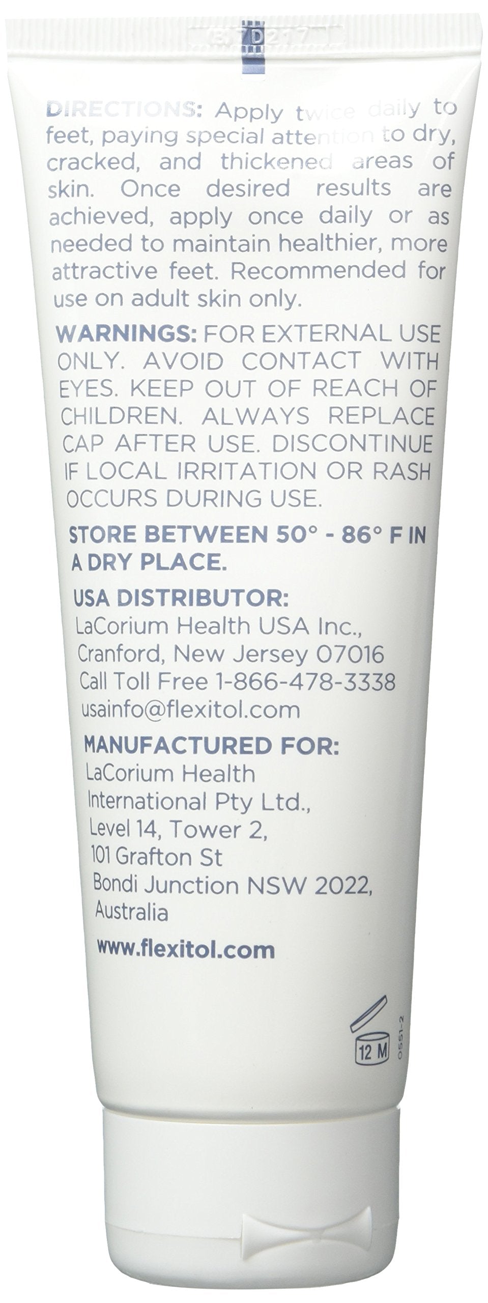 Flexitol close-up cream texture demonstrating rich non-greasy hydration