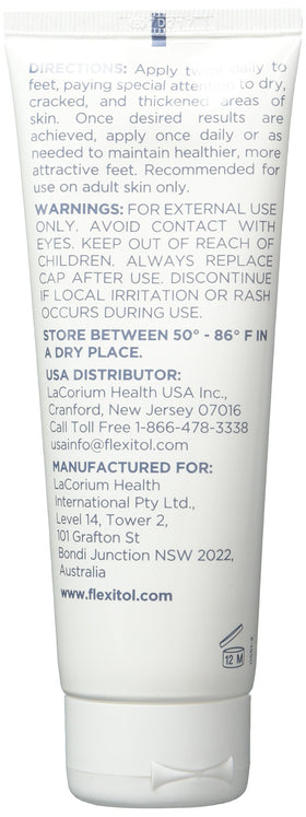 Flexitol close-up cream texture demonstrating rich non-greasy hydration