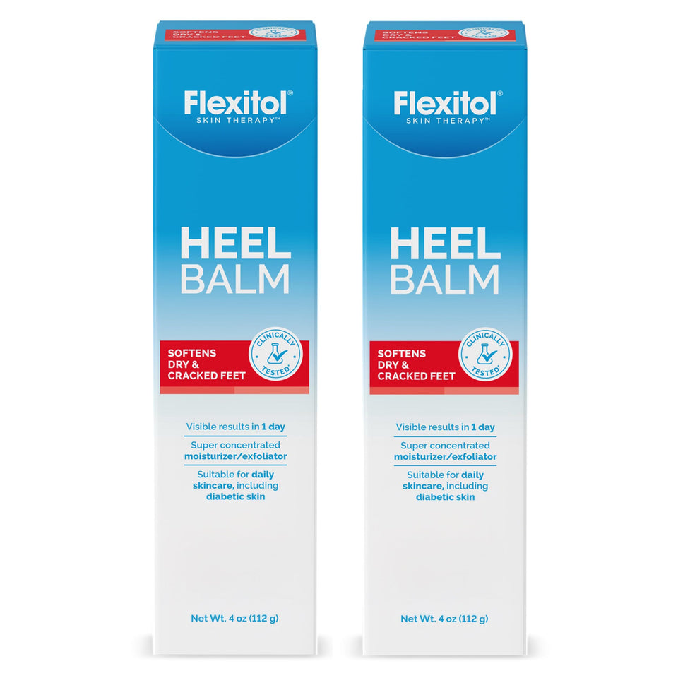 Flexitol front packaging twin pack showing product and benefits
