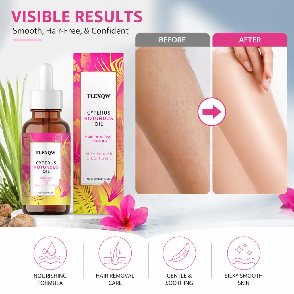FLEXQW applied to leg after waxing to calm irritation and reduce redness