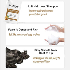 FLEXQW shampoo lather texture demonstrating gentle yet effective cleansing