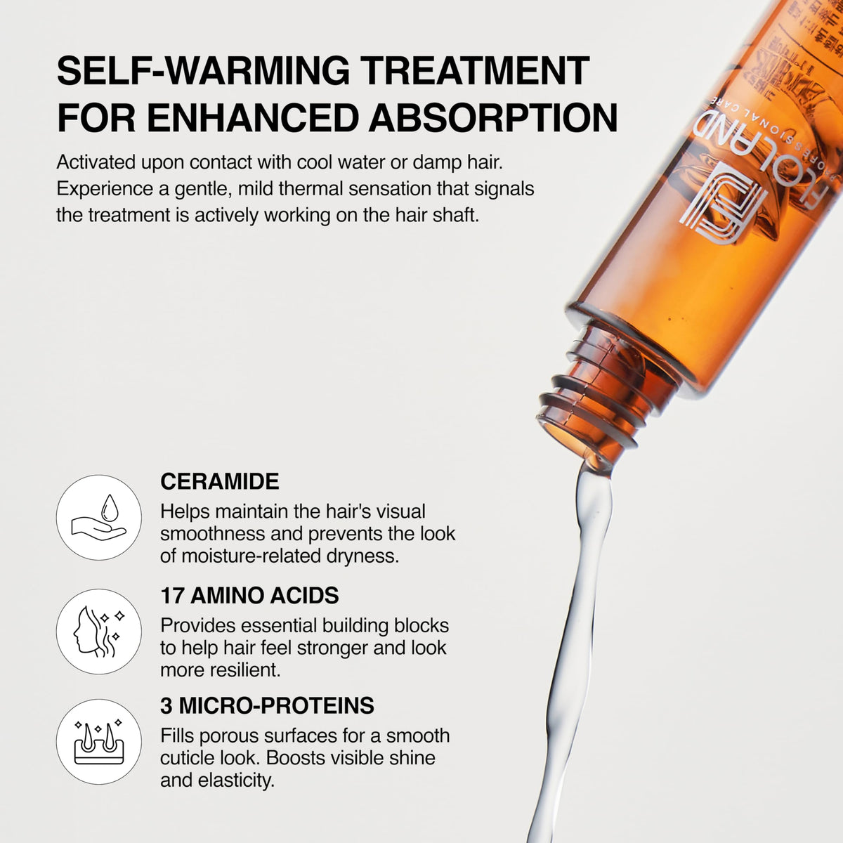 FLOLAND applied to wet hair demonstrating smooth coverage and detangling