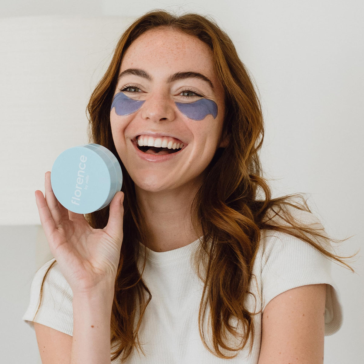 florence by mills in-use under-eye application showing even placement and comfort