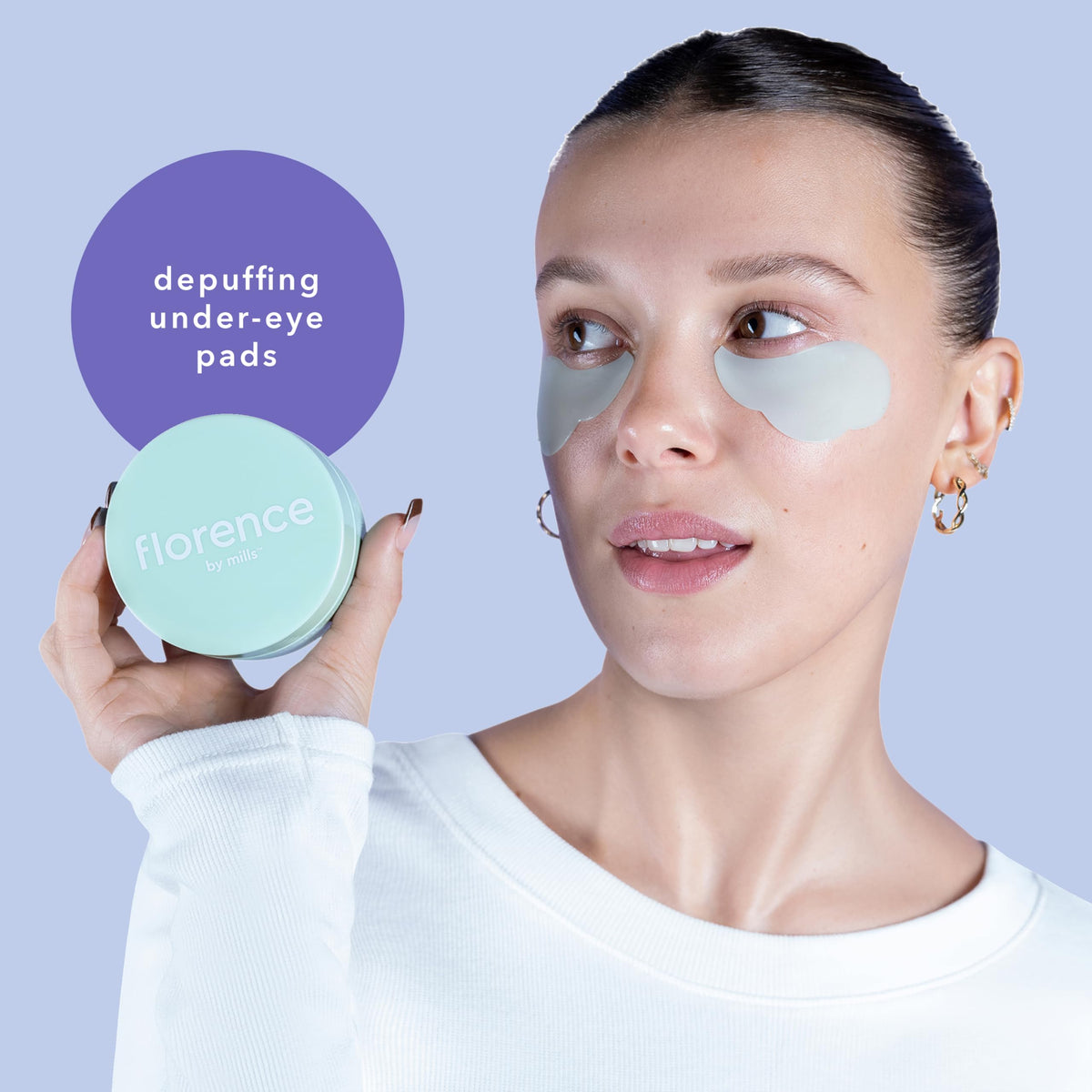 florence by mills close-up gel patch texture highlighting smooth hydrogel and cooling feel