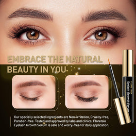 Floretsio being applied to brow and lash line, demonstrates simple daily use