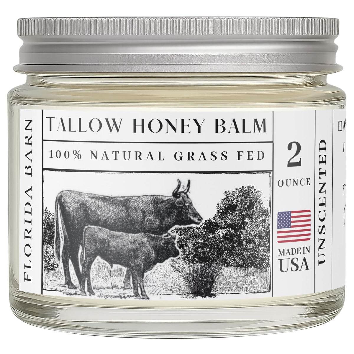 Florida Barn front tin showing label and natural balm for easy identification and trust