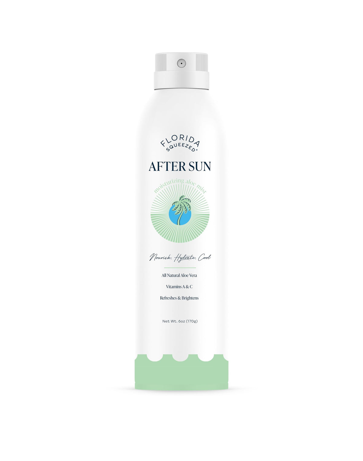 Florida Squeezed front spray bottle shown for soothing after-sun benefit