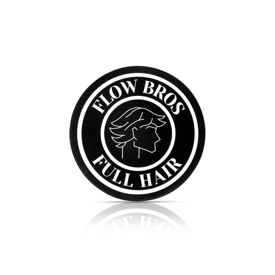 Flow Bros jar front packaging showing label and strong hold benefit