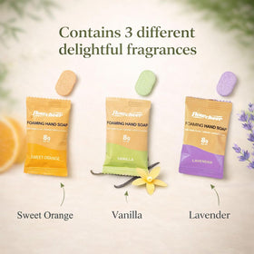 flowcheer tablet dissolving in a foaming bottle demonstrating quick mix