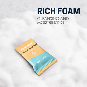 flowcheer tablet dissolving in water inside a foaming dispenser