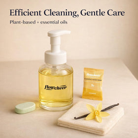 flowcheer foaming pump dispensing creamy foam for gentle cleansing