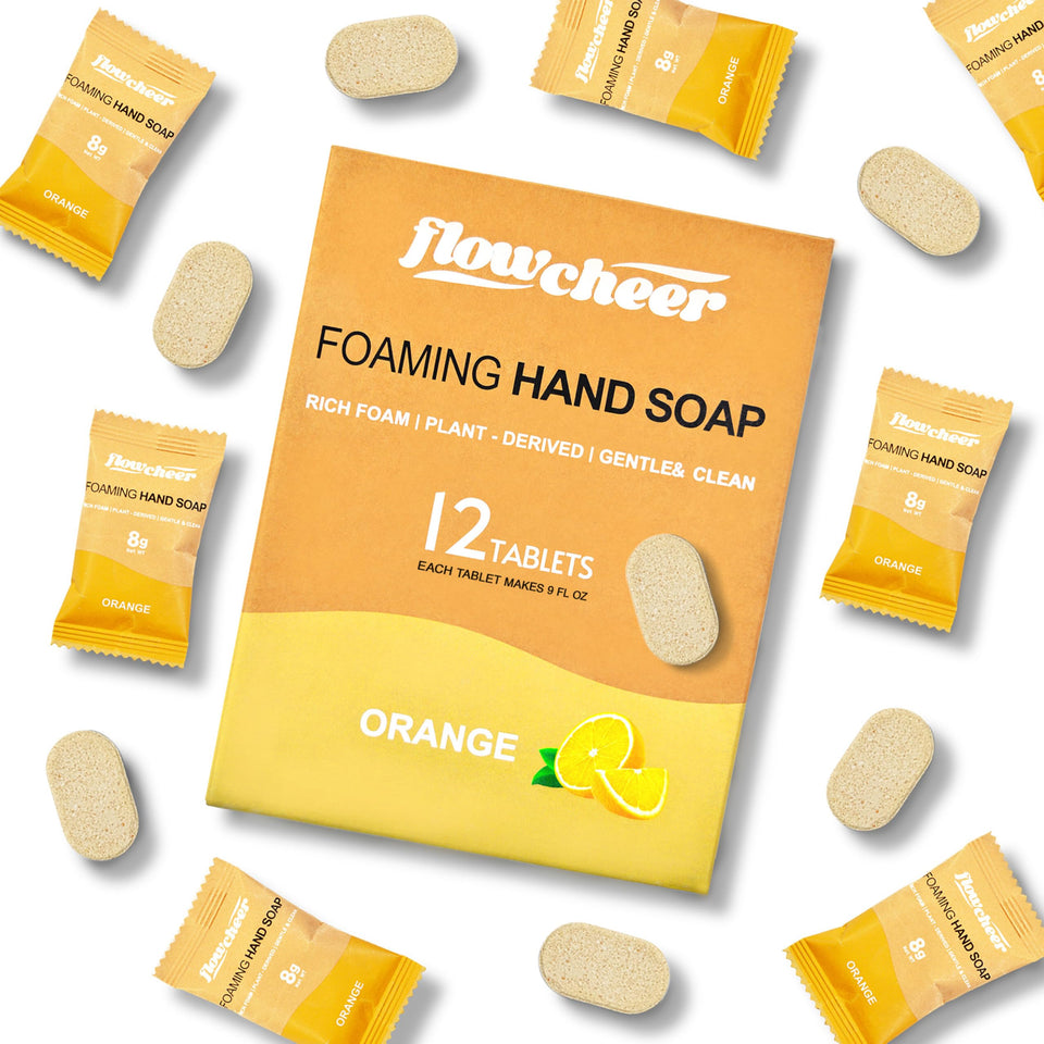 flowcheer front packaging showing sweet orange cartons and eco benefit
