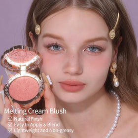 Flower Knows compact open with cream pan revealing usable product inside