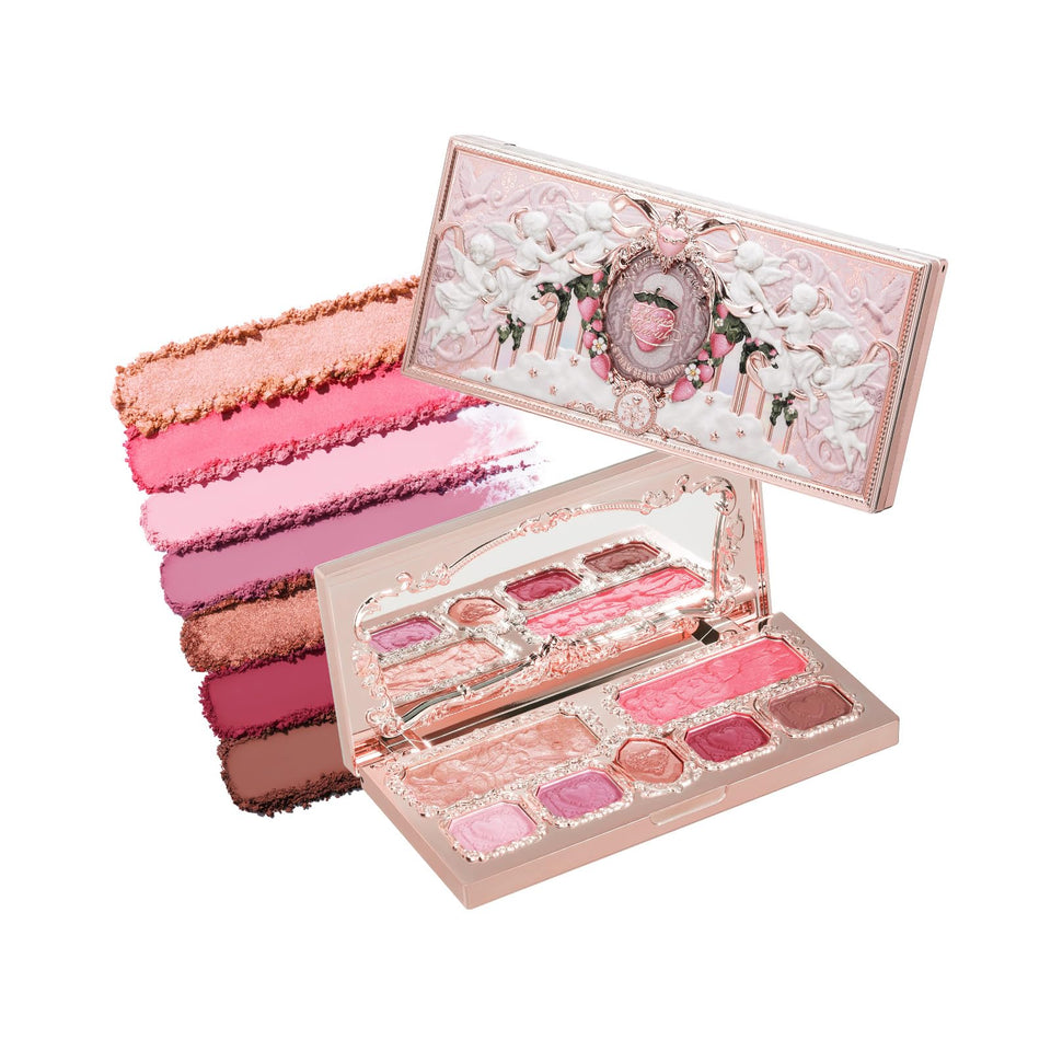 Flower Knows palette front packaging showing ornate strawberry angel artwork and compact design