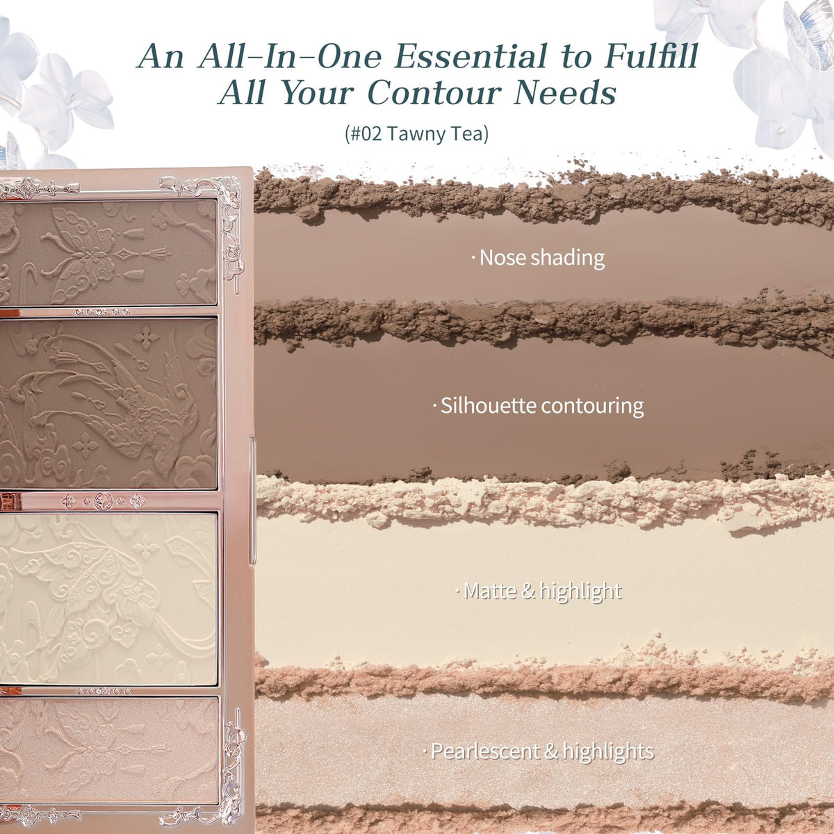Flower Knows embossed floral and butterfly detail highlighting artisanal pattern and luxury