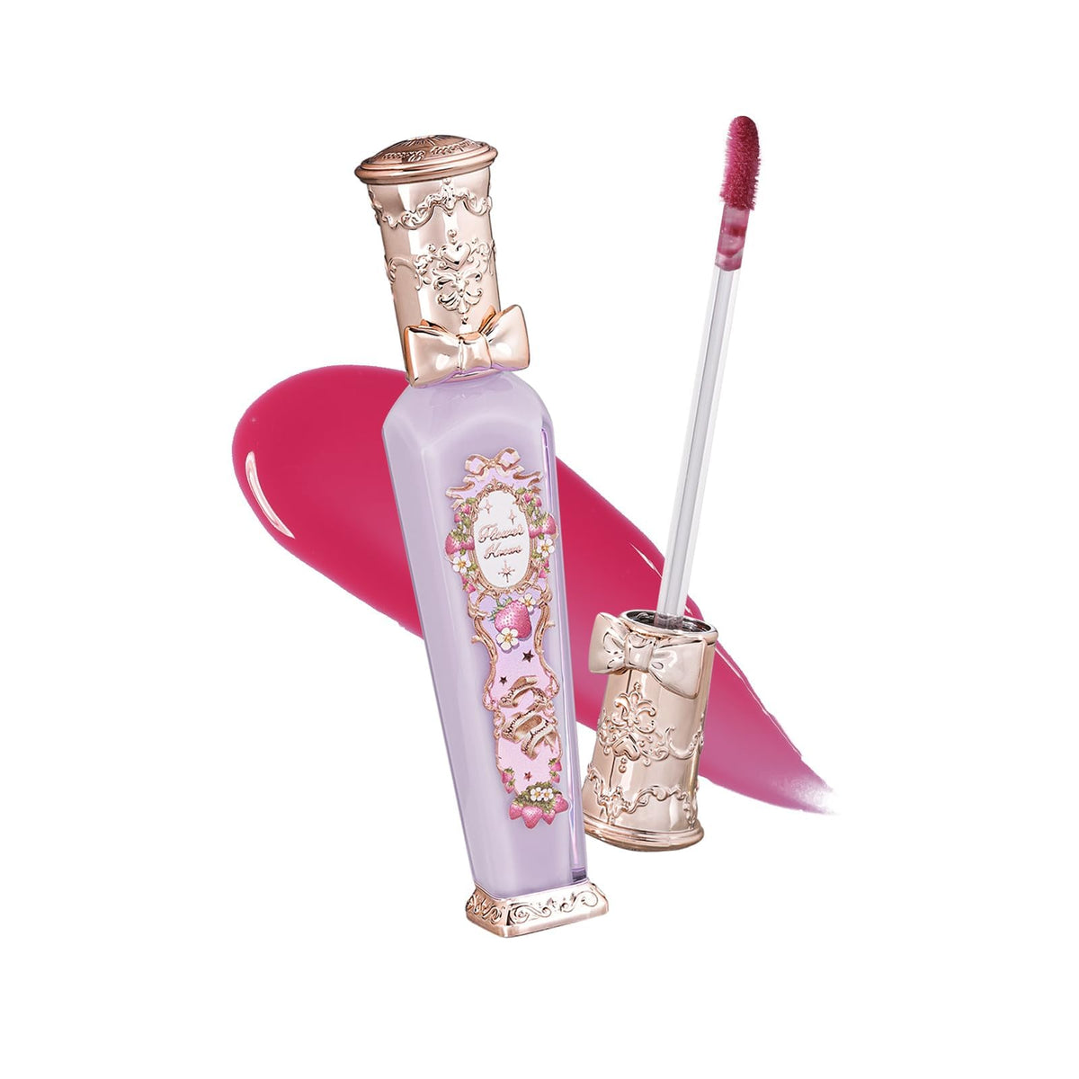 Flower Knows front packaging showing blackberry jam shade and glossy finish benefit