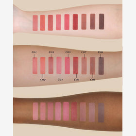 Flower Knows lipstick applied on lips demonstrating smooth, high-pigment benefit