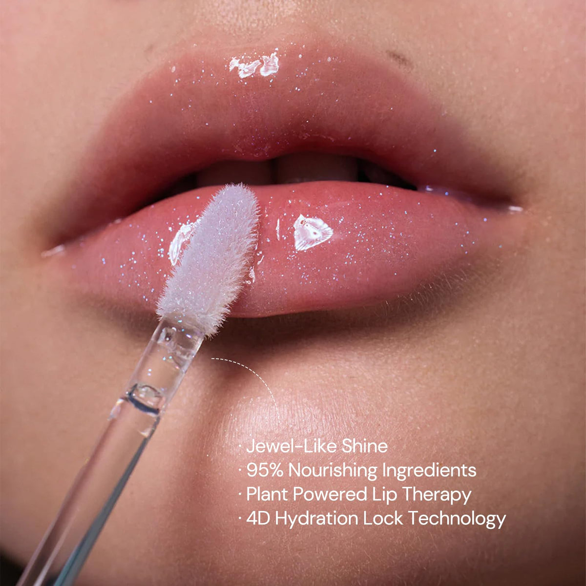 Flower Knows on-lips model close shot showing P09 Coral Conch enhancing natural lip tone