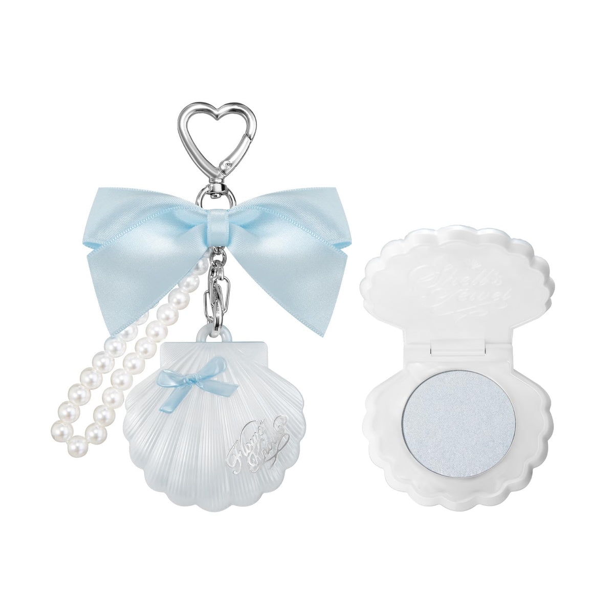 Flower Knows shell front packaging showing ivory shell and pearl charm, appealing gift
