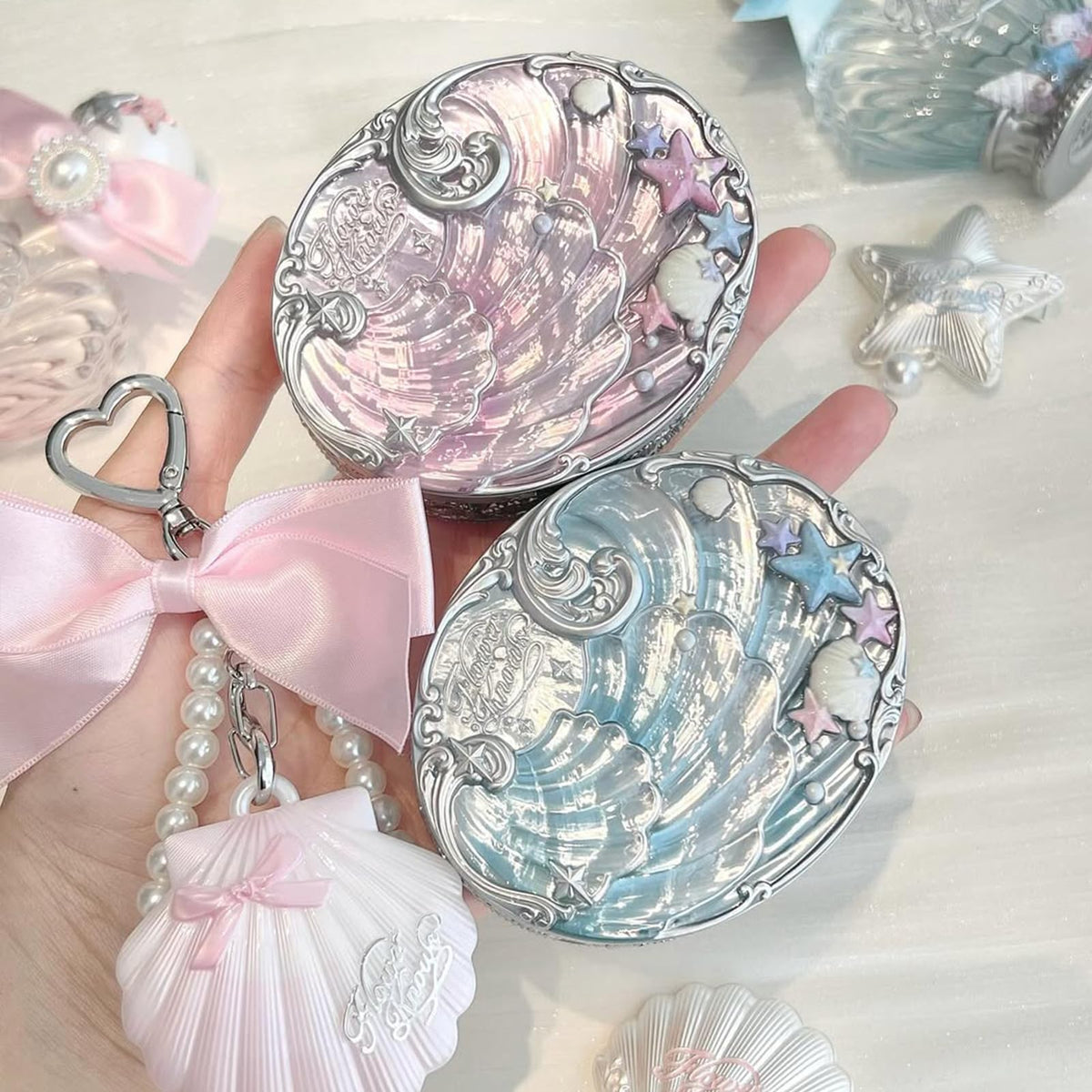 Flower Knows compact inside makeup bag for travel-ready convenience
