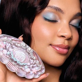 Flower Knows shimmer texture close-up showing luminous sparkle payoff
