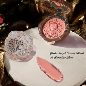 Flower Knows compact beside coin demonstrating compact size and travel ease