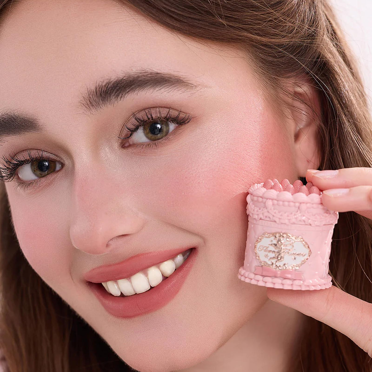 Flower Knows before and after lips showing blurring and fuller look benefit