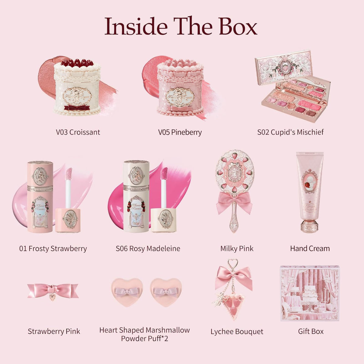 Flower Knows drawer open revealing organized makeup, easy-access storage benefit