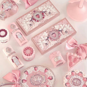 Flower Knows Strawberry Cupid arranged on vanity, gift-ready styling and mood