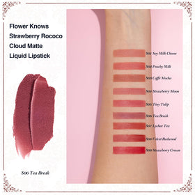 Flower Knows creamy texture swirl highlighting velvet-matte finish and hydration