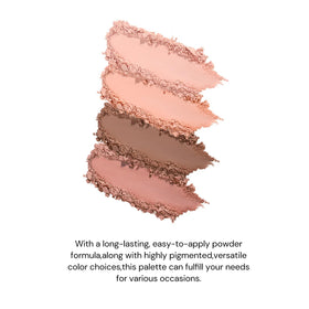 Flower Knows open palette top view revealing six neutral pink shades for versatile looks