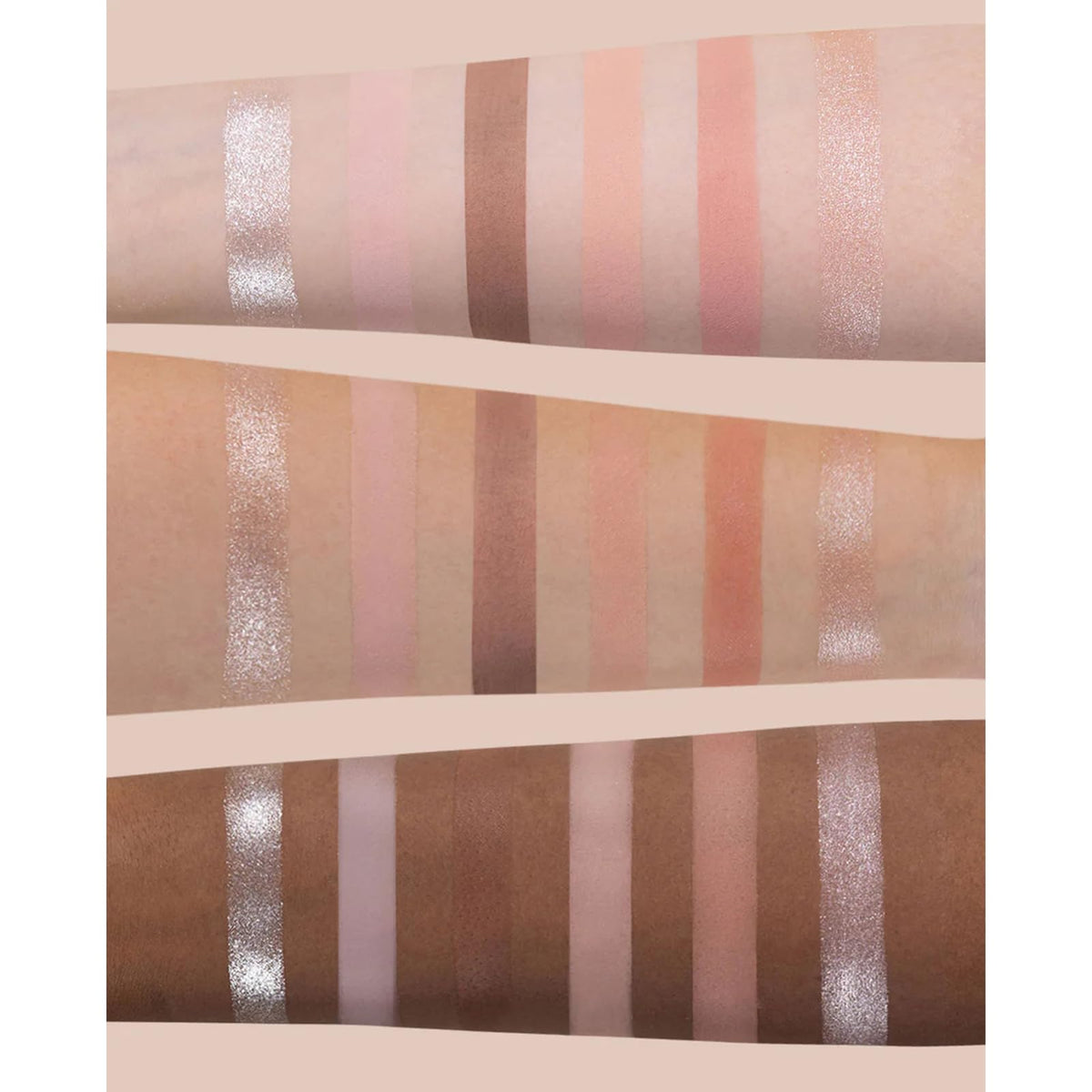 Flower Knows close-up of six swatches highlighting the palette's color range benefits