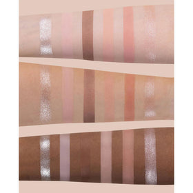 Flower Knows close-up of six swatches highlighting the palette's color range benefits