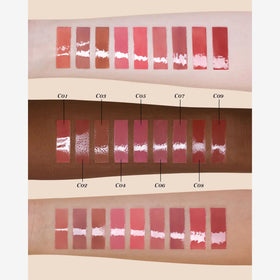 Flower Knows swatch of C07 Red Bean on skin showing rosy-brown tint and buildable coverage