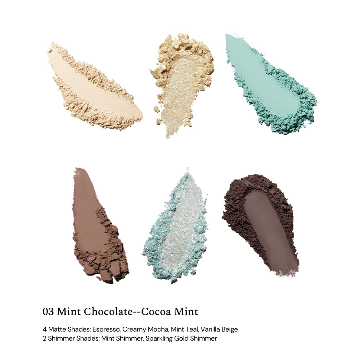 Flower Knows opened palette overhead view highlighting six shades for versatile looks