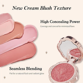 Flower Knows cream texture close-up showing smooth blendability benefit