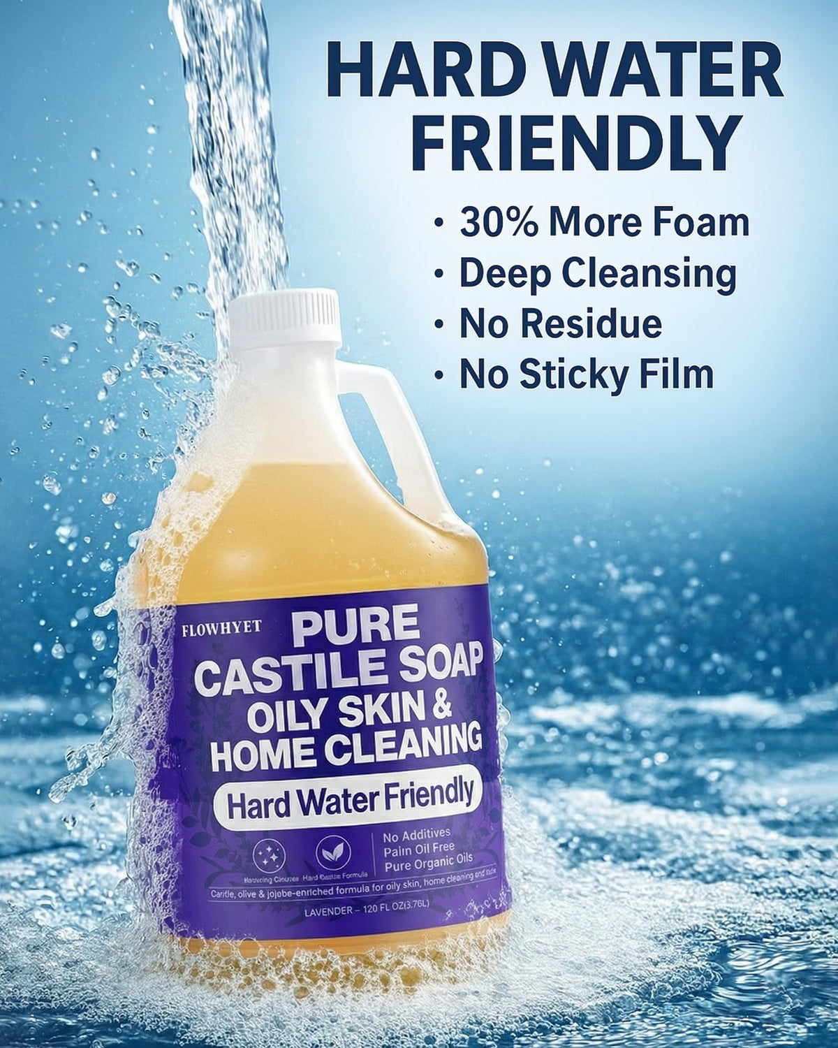 FLOWHYET back label with ingredients and directions for safe versatile use