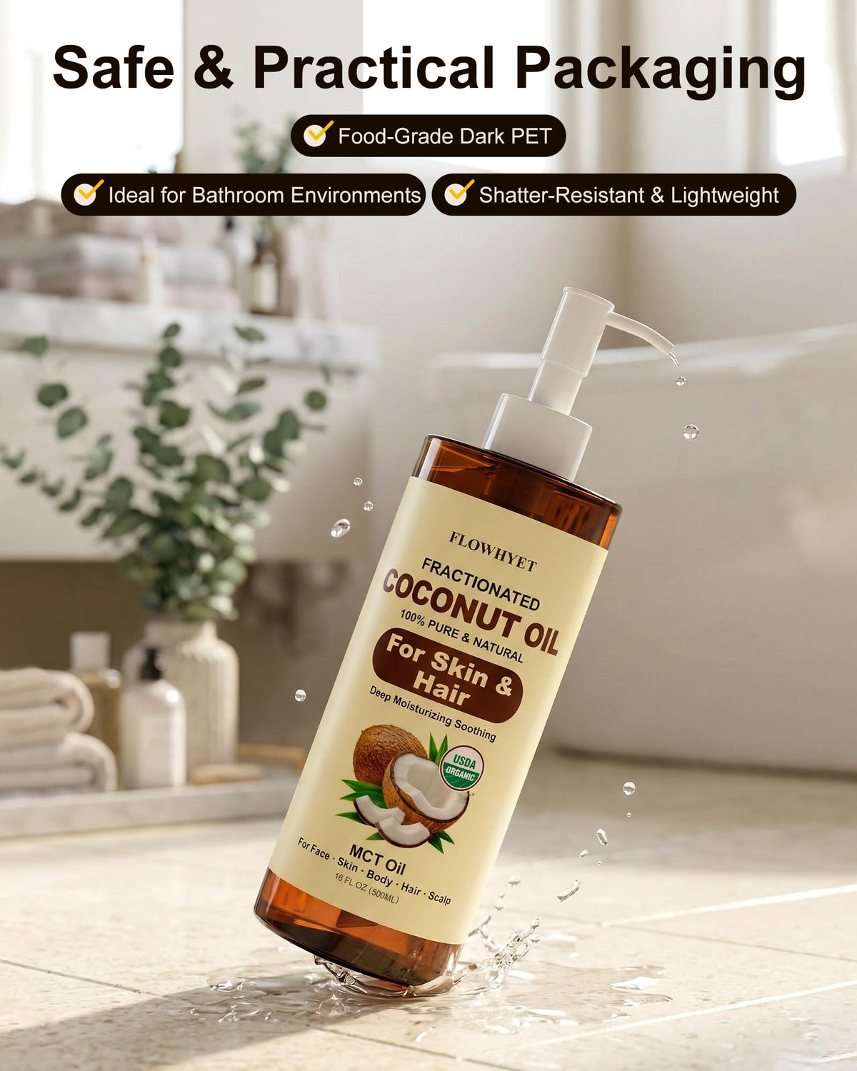 FLOWHYET displayed in bathroom setting illustrating everyday routine convenience