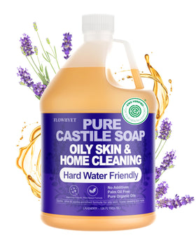 FLOWHYET front label on gallon showing product identity and lavender benefit